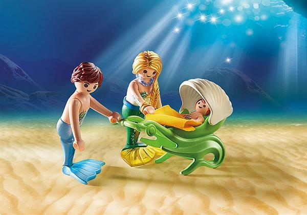 Grote foto playmobil magic 70100 meerminnenfamilie kinderen en baby duplo en lego