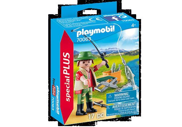 Grote foto playmobil 70063 special plus visser met hengel kinderen en baby duplo en lego