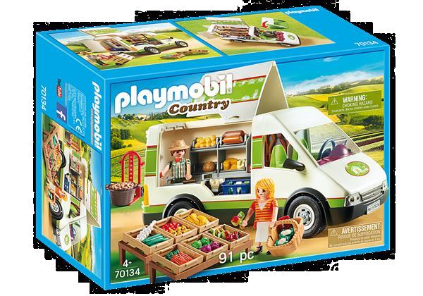 Grote foto playmobil 70134 country marktkraamwagen kinderen en baby duplo en lego