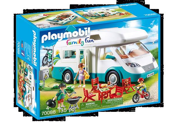 Grote foto playmobil 70088 family fun mobilhome met familie kinderen en baby duplo en lego