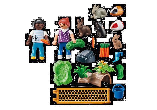 Grote foto playmobil 70137 country kinderen met kleine dieren kinderen en baby duplo en lego
