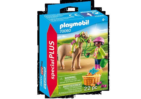 Grote foto playmobil 70060 special plus meisje met pony kinderen en baby duplo en lego