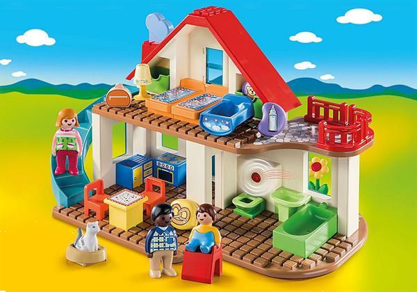 Grote foto playmobil 70129 1.2.3 woonhuis kinderen en baby duplo en lego