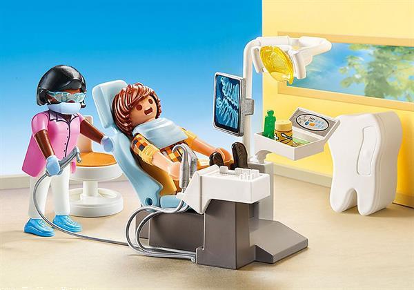 Grote foto playmobil city life 70198 tandartspraktijk kinderen en baby duplo en lego