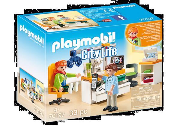Grote foto playmobil city life 70197 oogartspraktijk kinderen en baby duplo en lego