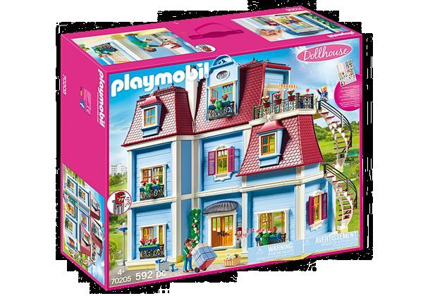 Grote foto playmobil dollhouse 70205 groot herenhuis kinderen en baby duplo en lego