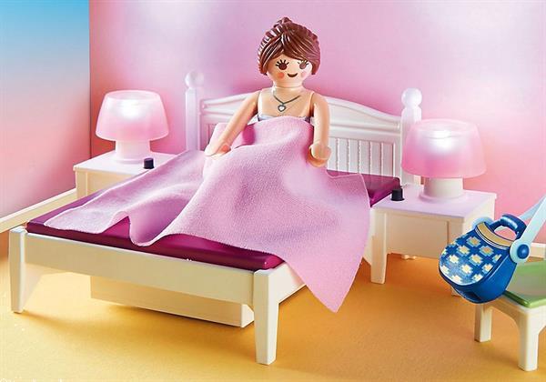 Grote foto playmobil dollhouse 70208 slaapkamer met mode ontwerphoek kinderen en baby duplo en lego