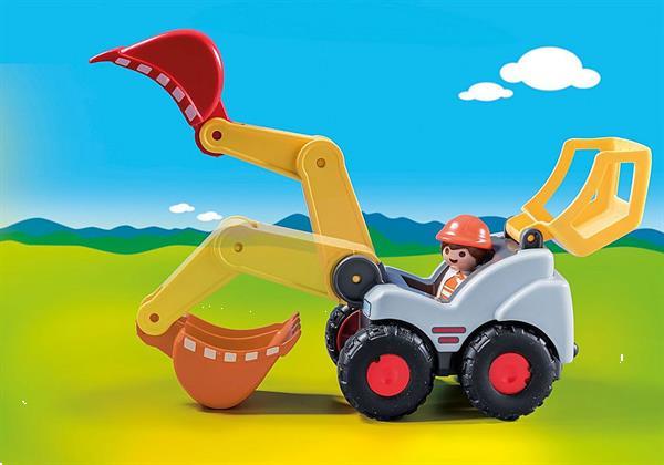 Grote foto playmobil 70125 1.2.3 graaflader kinderen en baby duplo en lego