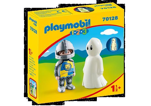 Grote foto playmobil 70128 1.2.3 ridder en spook kinderen en baby duplo en lego