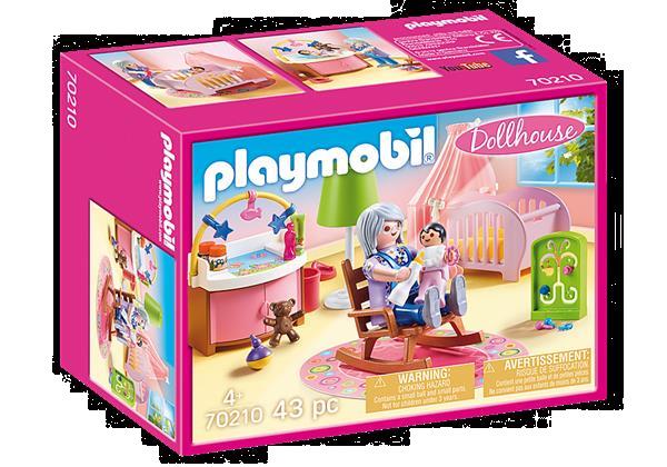 Grote foto playmobil dollhouse 70210 babykamer kinderen en baby duplo en lego