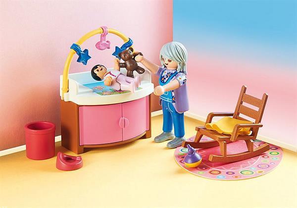 Grote foto playmobil dollhouse 70210 babykamer kinderen en baby duplo en lego