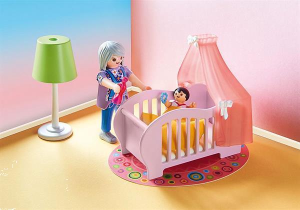 Grote foto playmobil dollhouse 70210 babykamer kinderen en baby duplo en lego