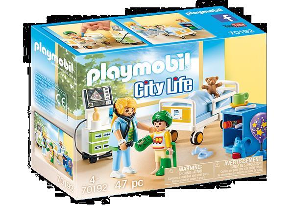 Grote foto playmobil city life 70192 kinderziekenhuiskamer kinderen en baby duplo en lego