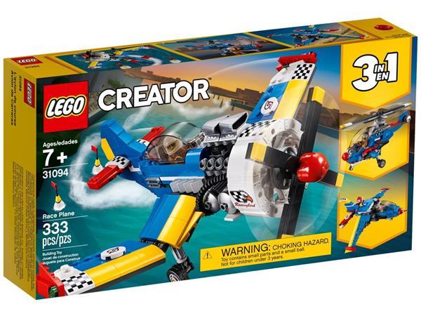 Grote foto lego creator 31094 racevliegtuig kinderen en baby duplo en lego