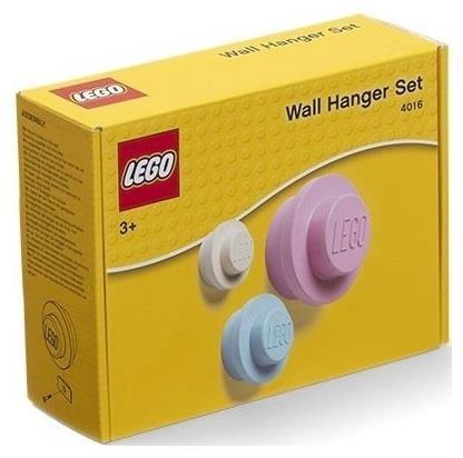 Grote foto lego wall hanger set 4016 roze blauw wit kinderen en baby duplo en lego