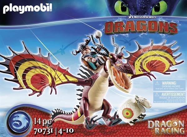 Grote foto playmobil dragons 70731 dragon racing snotlout and hookfang kinderen en baby duplo en lego