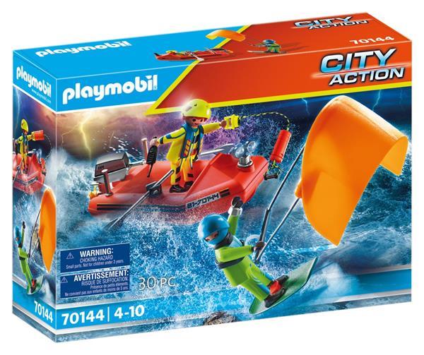 Grote foto playmobil city action 70144 redding op zee kitesurfersreddi kinderen en baby duplo en lego