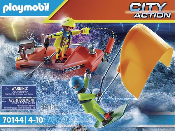 Grote foto playmobil city action 70144 redding op zee kitesurfersreddi kinderen en baby duplo en lego