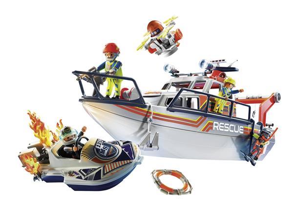 Grote foto playmobil city action 70140 redding op zee brandbestrijding kinderen en baby duplo en lego