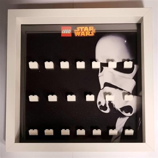 Grote foto lego display cmf serie star wars storm trooper kinderen en baby duplo en lego