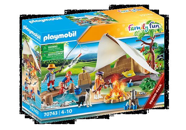 Grote foto playmobil family fun 70743 familie op kampeertocht kinderen en baby duplo en lego