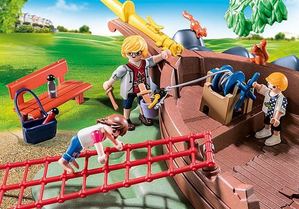 Grote foto playmobil city life 70741 avontuurlijke speeltuin met scheep kinderen en baby duplo en lego