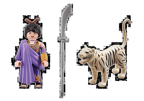 Grote foto playmobil special plus 70382 aziatische vechter met tijger kinderen en baby duplo en lego