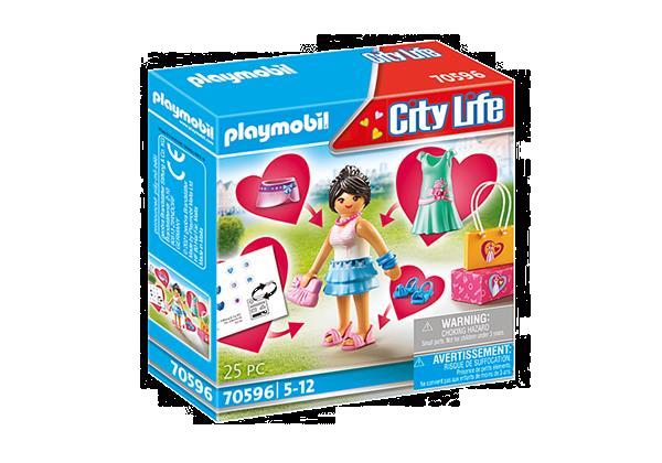 Grote foto playmobil city life 70596 modemeisje kinderen en baby duplo en lego