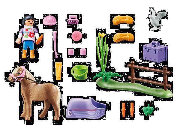 Grote foto playmobil country 70514 verzamelpony ijslander kinderen en baby duplo en lego