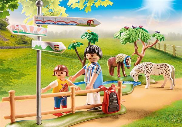 Grote foto playmobil country 70512 gelukkige ponyreis kinderen en baby duplo en lego