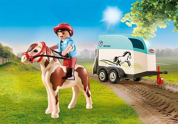 Grote foto playmobil country 70511 auto met aanhanger kinderen en baby duplo en lego