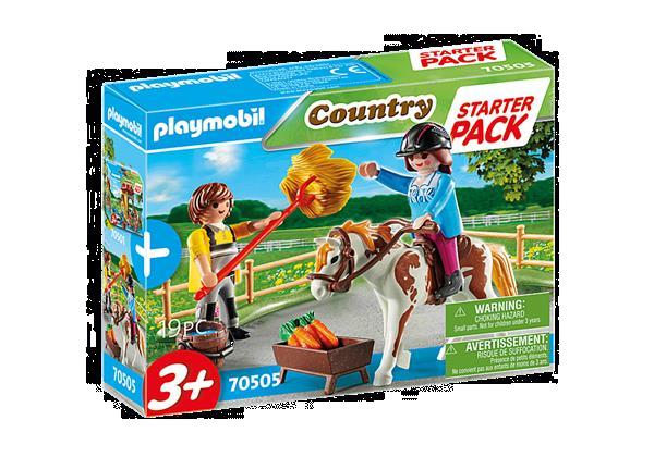 Grote foto playmobil country 70505 starterpack manege uitbreidingsset kinderen en baby duplo en lego