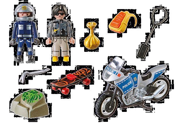 Grote foto playmobil city action 70502 starterpack politie uitbreidings kinderen en baby duplo en lego