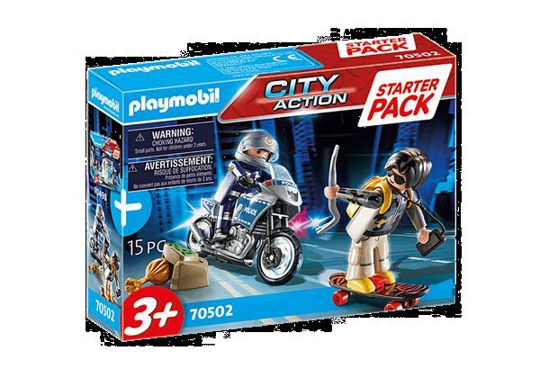 Grote foto playmobil city action 70502 starterpack politie uitbreidings kinderen en baby duplo en lego