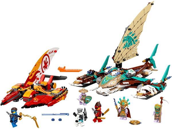 Grote foto lego ninjago 71748 catamaran zeeslag kinderen en baby duplo en lego