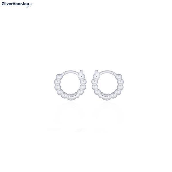 Grote foto zilveren mini dot huggie hoops sieraden tassen en uiterlijk oorbellen