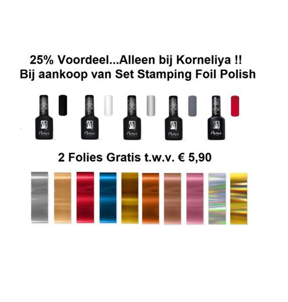 Grote foto moyra foil polish for stamping 8 flesjes met 3 gratis folie beauty en gezondheid make up sets