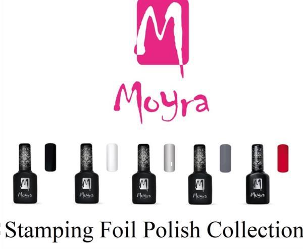 Grote foto moyra foil polish for stamping 8 flesjes met 3 gratis folie beauty en gezondheid make up sets