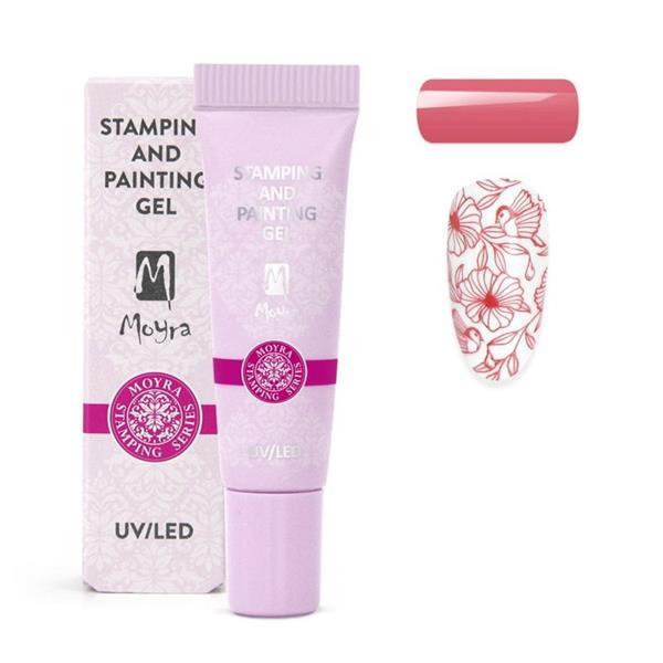 Grote foto moyra stamping and painting gel no.14 roze beauty en gezondheid make up sets