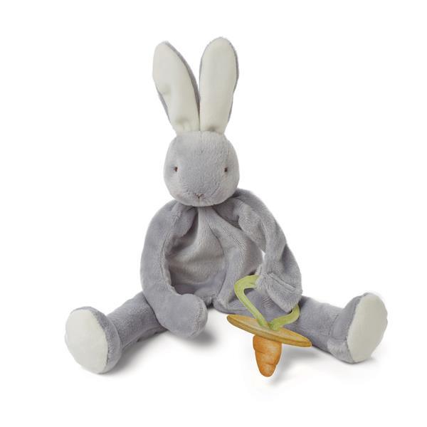 Grote foto knuffeldoekje konijn grijs 25cm bunnies by the bay kinderen en baby babyspeelgoed
