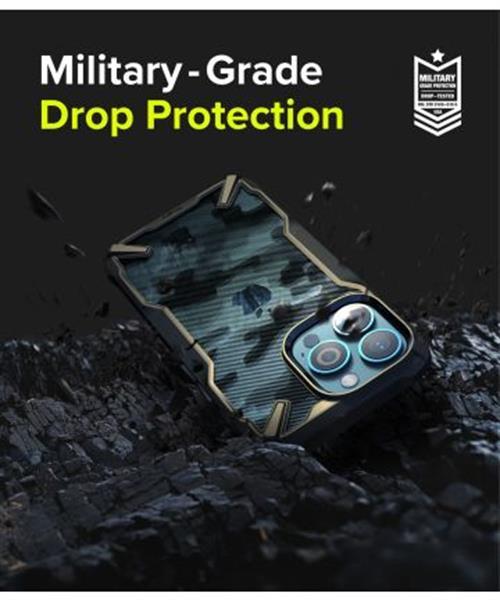 Grote foto ringke fusion x apple iphone 13 pro max hoesje camo zwart telecommunicatie tablets