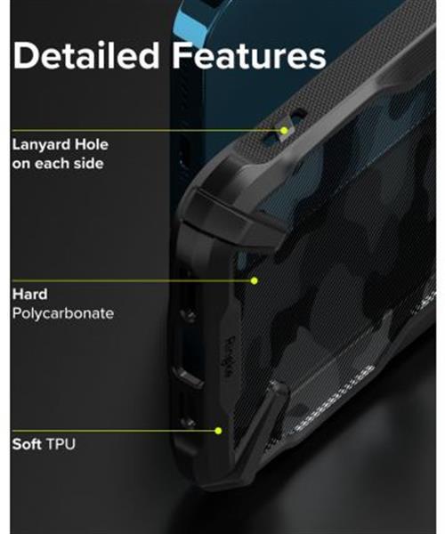 Grote foto ringke fusion x apple iphone 13 pro max hoesje camo zwart telecommunicatie tablets