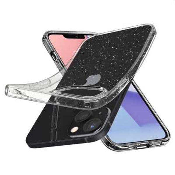Grote foto spigen liquid crystal apple iphone 13 mini hoesje glitter telecommunicatie tablets