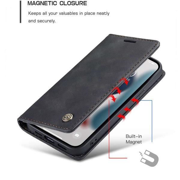 Grote foto caseme apple iphone 13 mini retro wallet hoesje zwart telecommunicatie tablets
