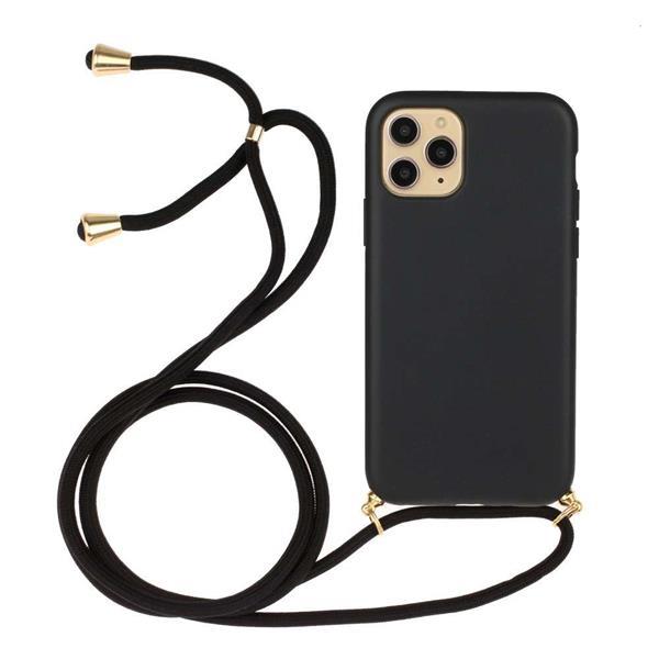 Grote foto apple iphone 13 pro max soft tpu case with strap zwart telecommunicatie tablets