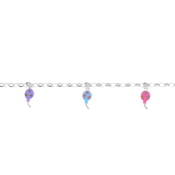 Grote foto lilly zilveren bedelarmband met gekleurde ballon bedels voor kleding dames sieraden
