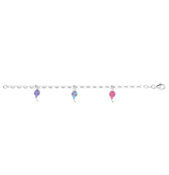 Grote foto lilly zilveren bedelarmband met gekleurde ballon bedels voor kleding dames sieraden