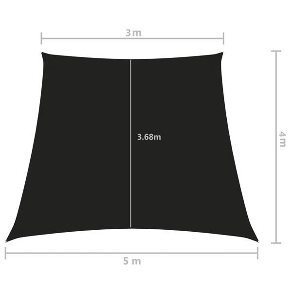 Grote foto vidaxl voile de parasol tissu oxford trap ze 4 5x3 m noir tuin en terras overige tuin en terras
