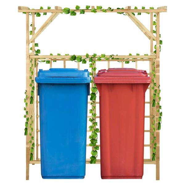 Grote foto vidaxl pergola voor 2 containers ge mpregneerd grenenhout tuin en terras tuindecoratie