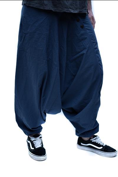 Grote foto harembroek heren grijs blauw kleding heren broeken
